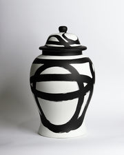 Black & White Medium Ginger Jar