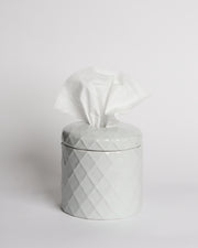 White Basketweave Tissue Vessel