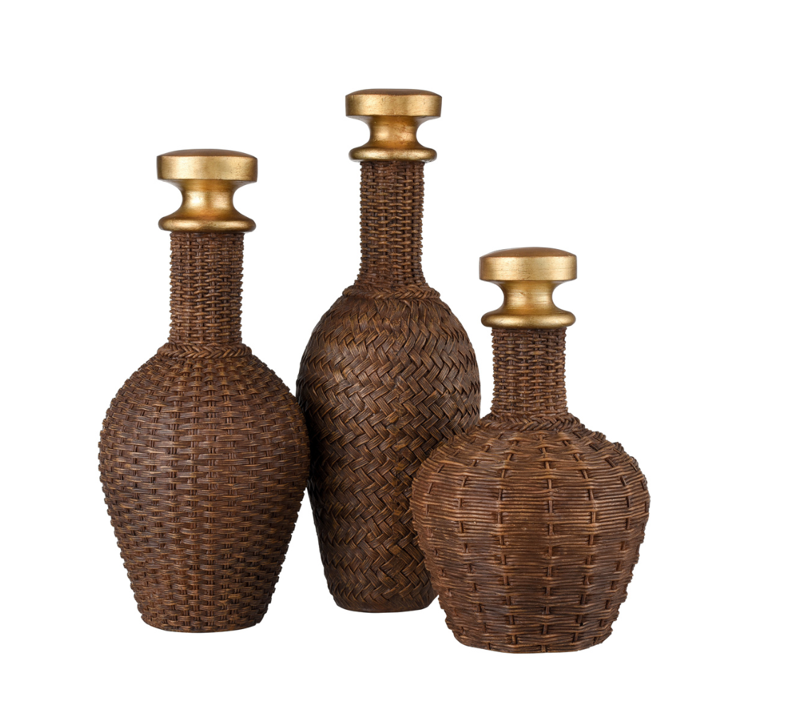 Duin Bottle Set of 3 Brown
