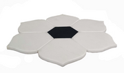 White Marble Flower Shaped Cheese Board with Lazy Susan